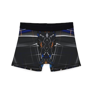 Men&#39;s Geometric Boxer Briefs | Metallic Accent Underwear