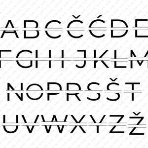 Split Letters Design PNG, Split Letters Design Bundle PNG, digitaler Download, Druck, Sublimation