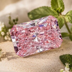 Stralend geslepen 3,00 karaat fancy intens roze VVS2-gecertificeerde losse, in het lab gekweekte diamant afbeelding 2