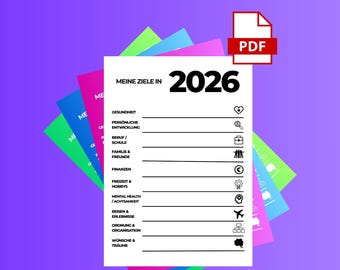 My Goals 2026 PDF • Annual Goals Template • Goal Setting Worksheet • Printable Goals 2026 • Self-Reflection • Instant Download PDF