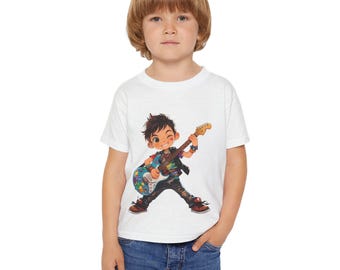 Rockstar Guitar Toddler T-Shirt: Colorful Music Tee
