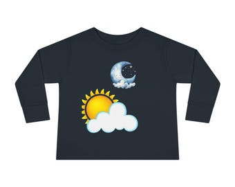 Toddler Sun and Moon Long Sleeve Tee | Whimsical Kids Shirt
