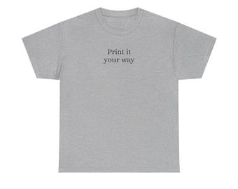 Customizable Unisex Cotton Tee - Personalized Print Design