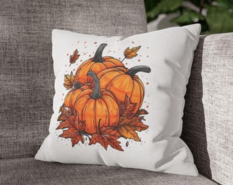 Stacked Pumpkins Pillowcase | Fall Pumpkin Throw Pillowcase