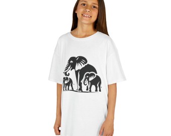 Elephant Family kids T-Shirt | Mama and Baby Elephants silhouette