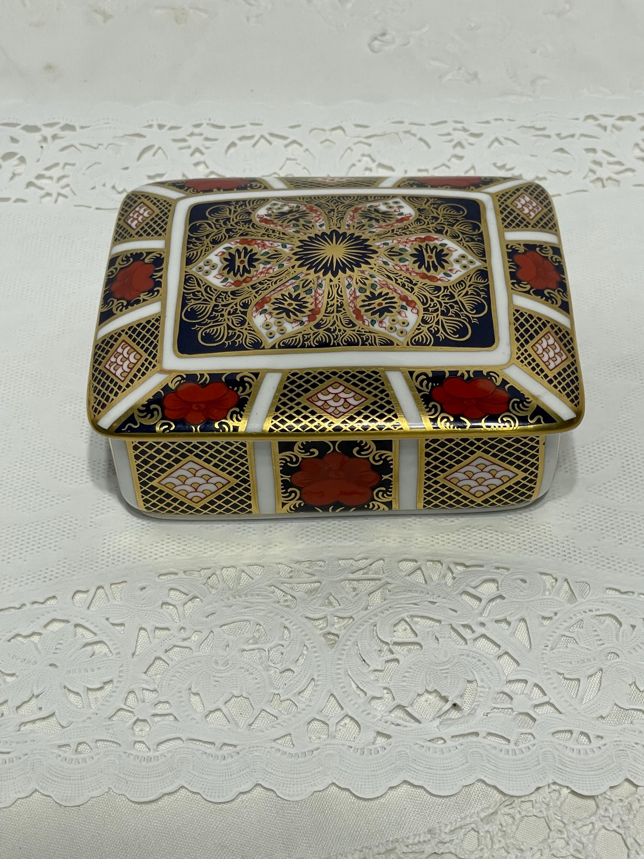 ロイヤルクラウンダービー オールドイマリ 1128 トリンケットボックス Royal Crown Derby Trinket Box - Etsy