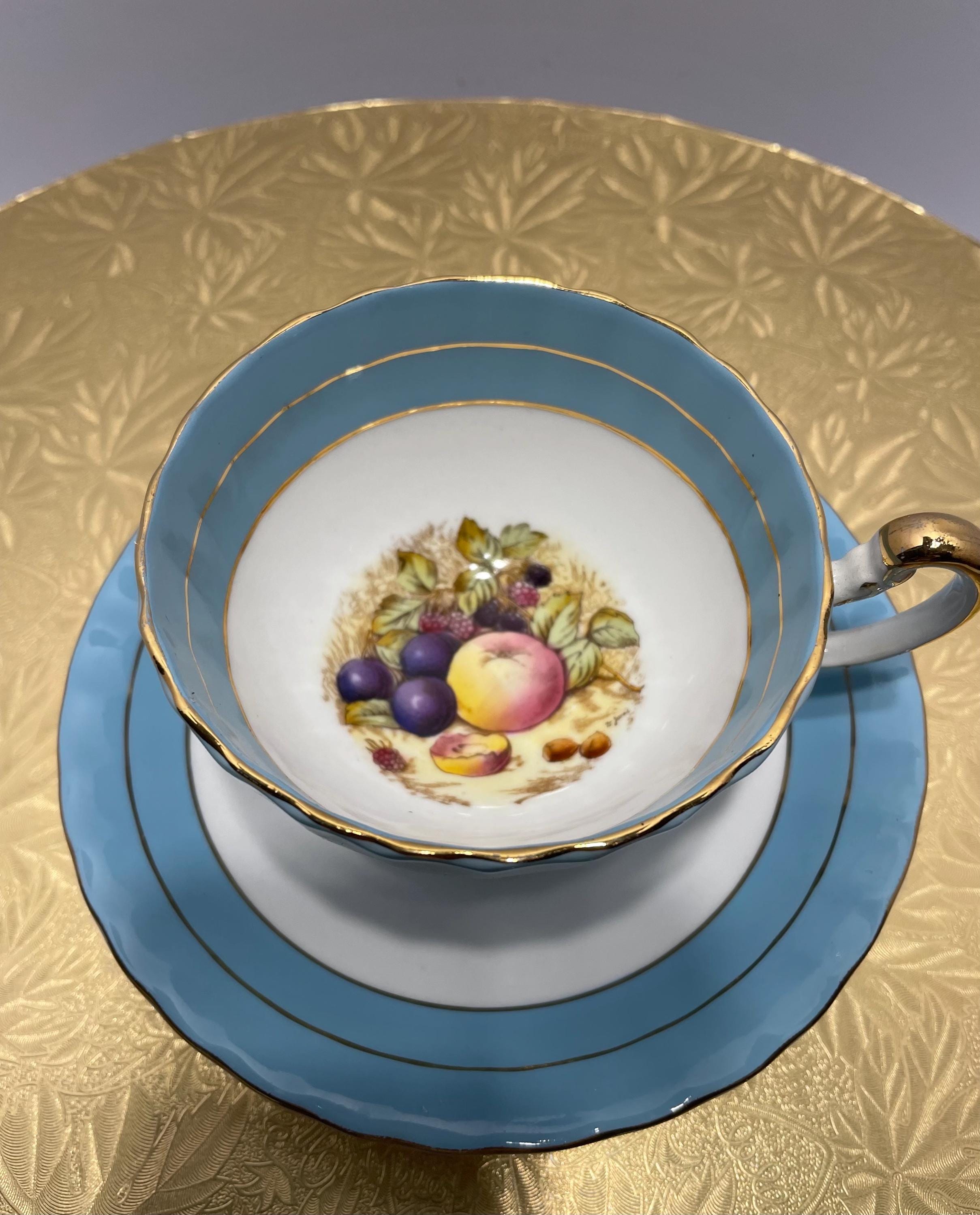 Aynsley Orchard Fruit Teacup - Etsy