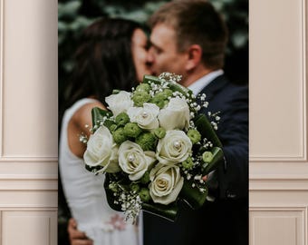 Wedding Photo Canvas Print – Personalized Couple Wall Art from Your Photo