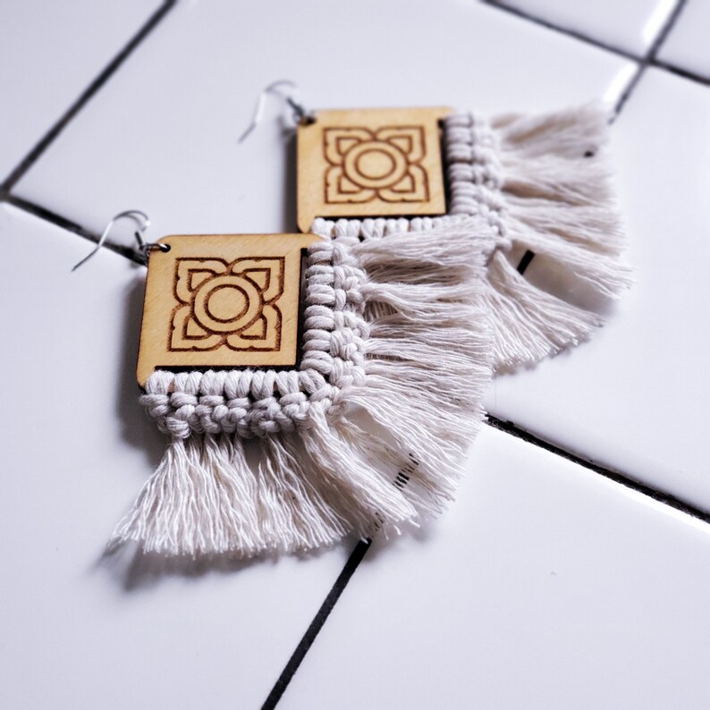 Macrame Wood Earring Kit Self Care Project DIY Stay at Etsy