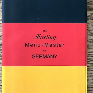 Vintage Marling Menu-Master for Germany – Menu Translator w/Intact Foldout Practice Menu – Travel Reference & German Food Guide
