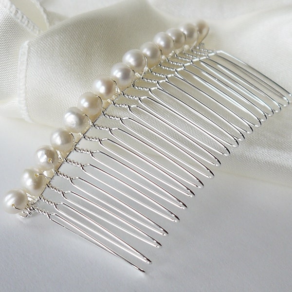 Pearl Hair Comb Etsy
