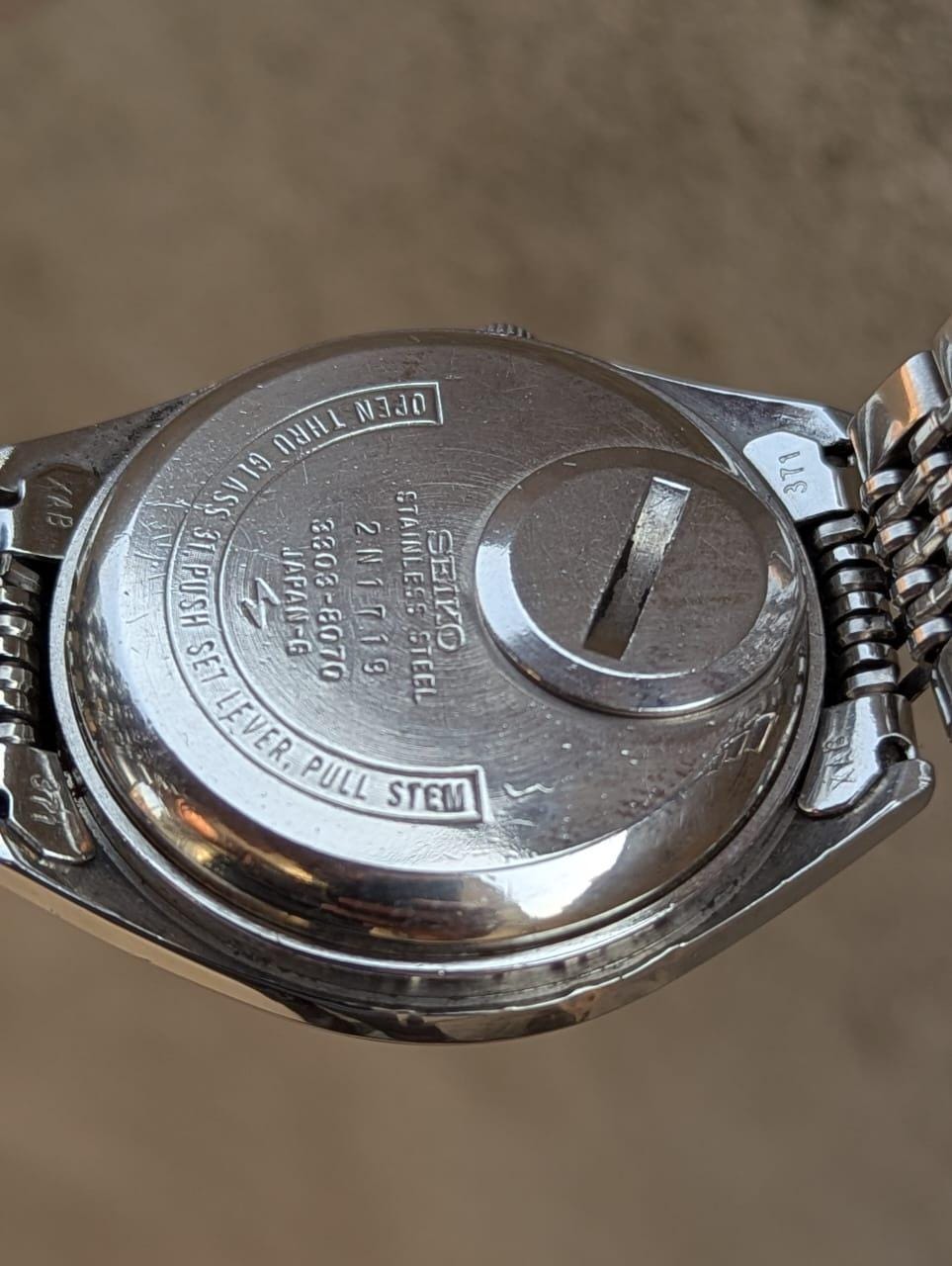 Seiko EL-330 Electromagnetic 3303-8070 Green Bamboo Dial Vintage