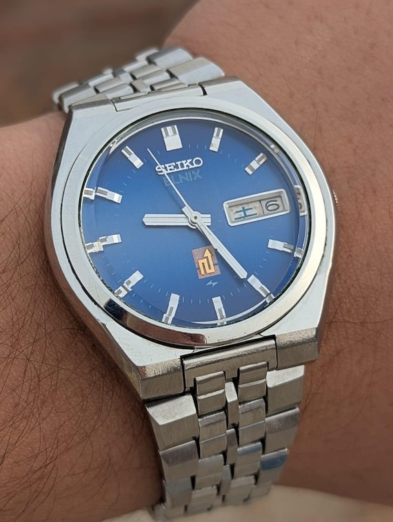 Seiko Elnix 0703-6030 Rare Blue Dial Vintage Men's Watch Japan - Etsy