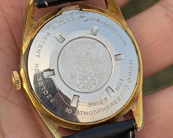 Technos Star Chief Automatic Gold Plated Vintage Men's Watch Swiss
