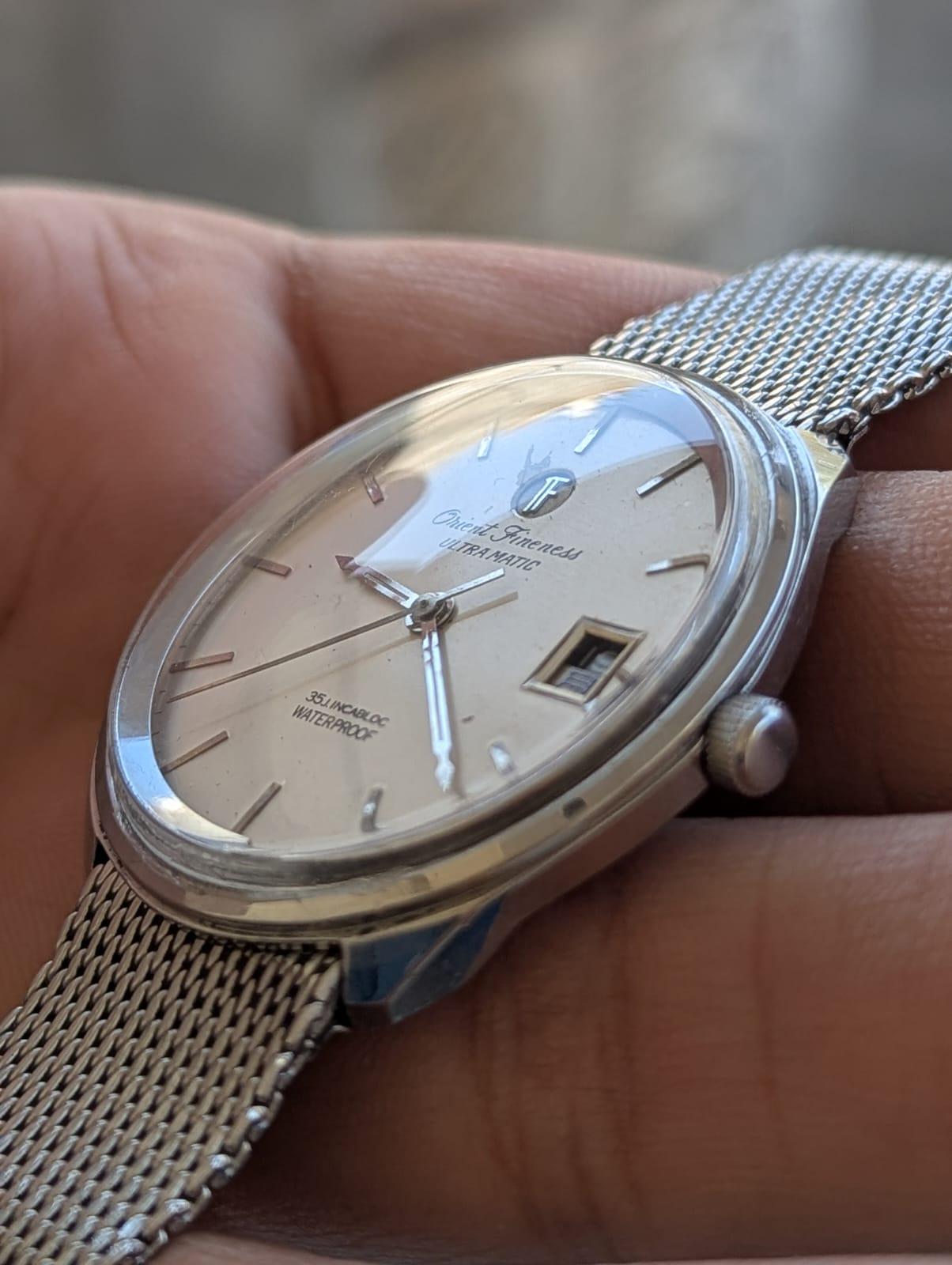ORIENT FINENESS ULTRA MATIC メンズ腕時計A048 Orient Fineness Ultramatic Japan Day Calendar Vintage Men's Watch