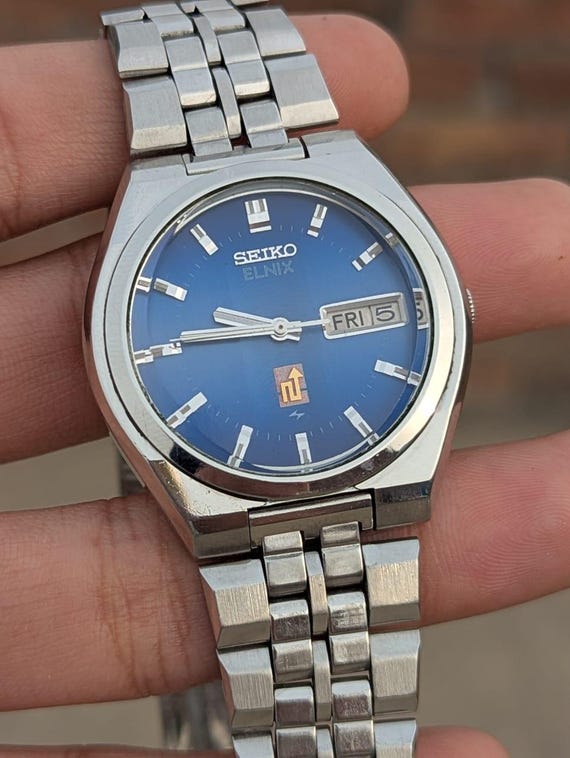 Seiko Elnix 0703-6030 Rare Blue Dial Vintage Men's Watch Japan - Etsy