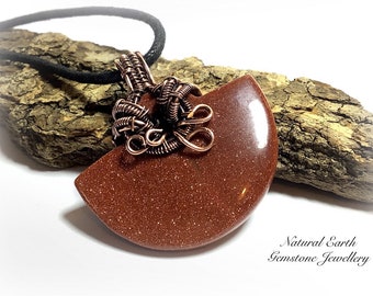 Copper Wire Weave Wire Wrap Pendant necklace Gift For Mom Agate Necklace Aztec Pendant Crystal Pendant Necklace Vintage Pendant