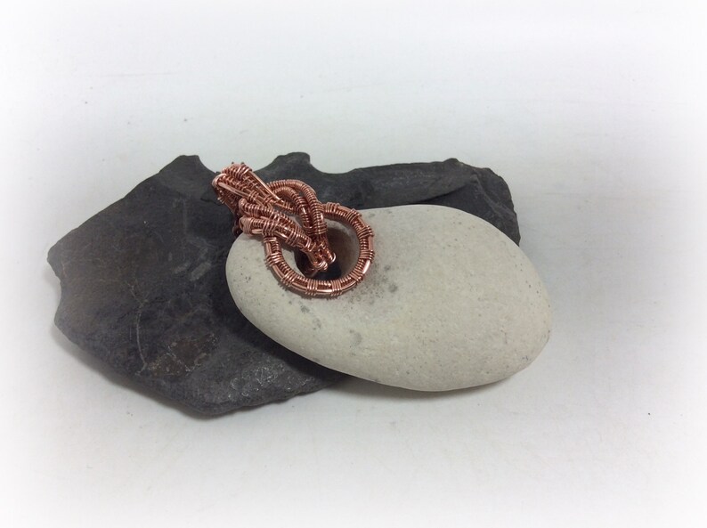 Quirky Off-centre Magical Hag Stone Necklace Wire Wrapped Jewelry Witches Stone Odin Stone Pendant Necklace Witches Jewellery