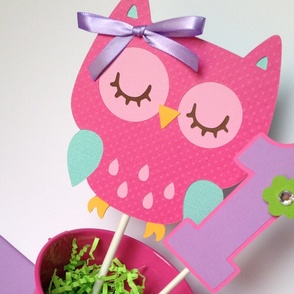 Owl Cake Topper, Custom Cake Topper, Owl Birthday Cake