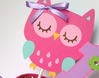 Owl Cake Topper, Custom Cake Topper, Owl Birthday Cake