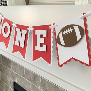 Football Highchair Banner, Football Party Decor, Highchair Garland, Football First Birthday