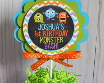 Monster Bash Cake Topper, Custom Cake Topper, Monster Birthday Cake