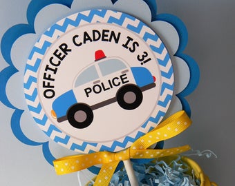 Police Cake Topper, Custom Cake Topper, Policeman Birthday Cake