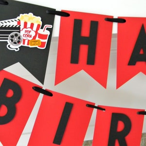 Movie Night Birthday Banner, Movie Party Decorations