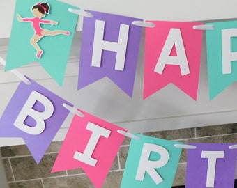 Gymnastics Banner, Gymnastics Birthday, Tumbling Party Decor