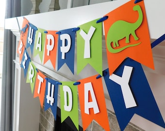 Dinosaur Birthday Banner: Three Rex Party Decor