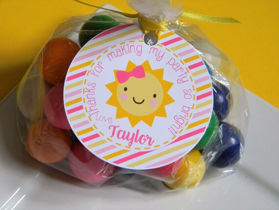 You Are My Sunshine Favor Tags, Sunshine Thank You Tags, Sunshine 1st Birthday