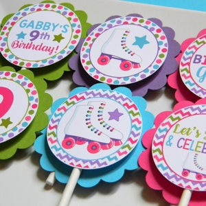 Roller Skating Cupcake Toppers, Roller Skate Cupcakes, Skating Party ...