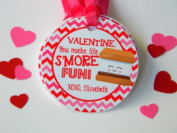 Smore Valentines Day Treat Tags, Classroom Valentines, Valentines for Kids, Valentines Day Cards, Non-Candy Valentines