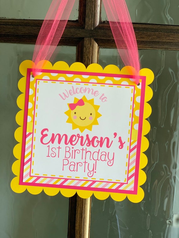 Sunshine Welcome Sign, Sunshine Party Decor, Sun Door Sign, Sunshine Birthday Sign