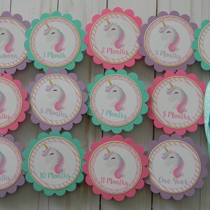 Unicorn Photo Banner, 1st Birthday, Newborn to 12 Months Banner image 4