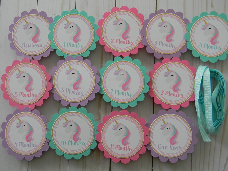 Unicorn Photo Banner, 1st Birthday, Newborn to 12 Months Banner image 4