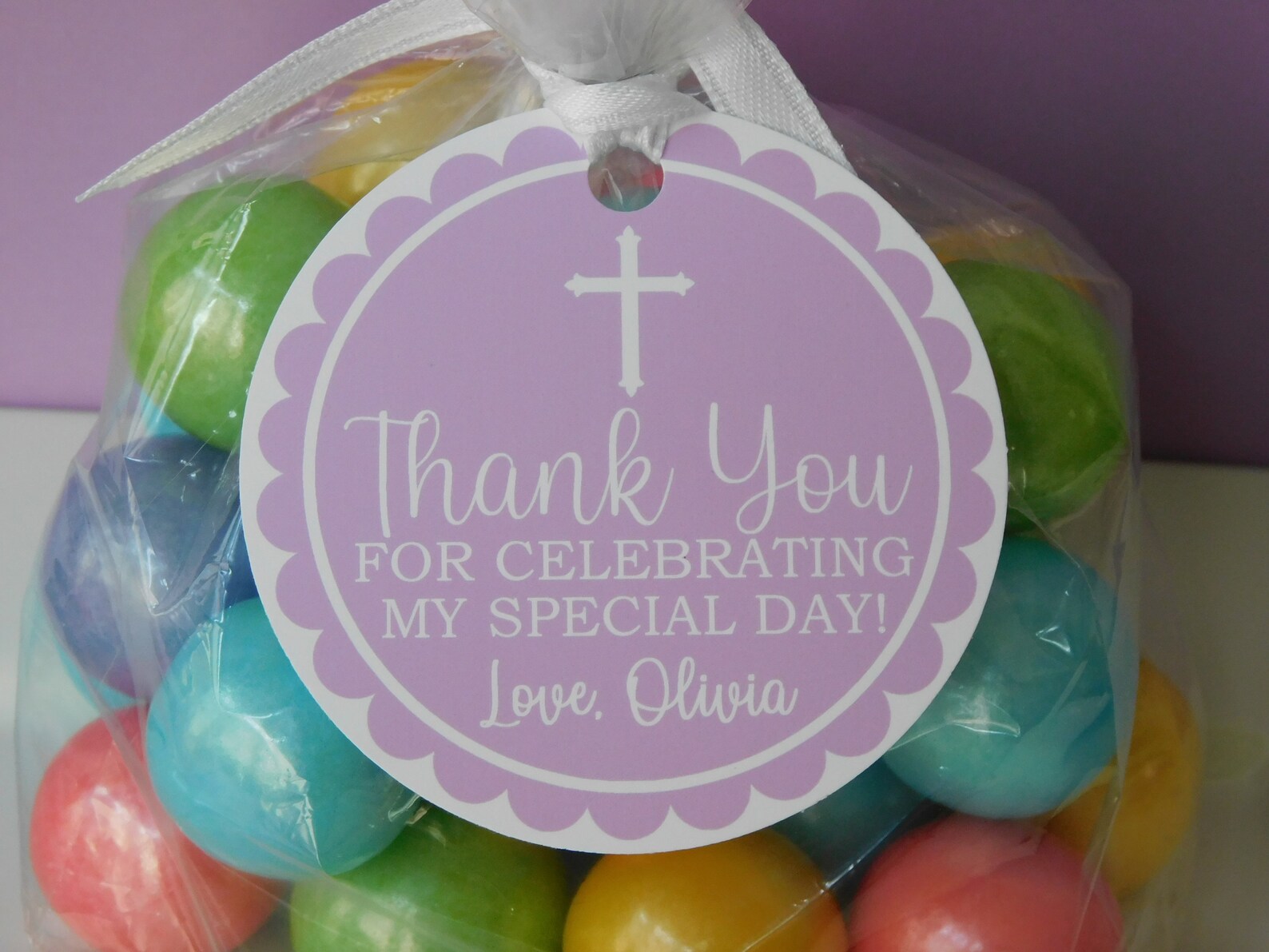 Baptism Favor Tags Girl Baptism Thank You Tags First Etsy