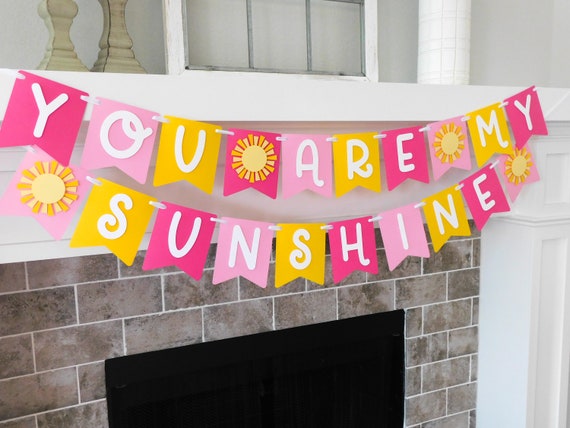 Sunshine Banner, Sunshine Birthday, Sun Party Decor, You Are My Sunshine