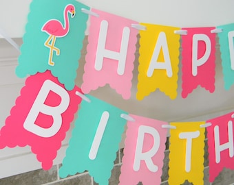 Flamingo Banner, Pink Flamingo Party, Flamingo Party Decor, Flamingo Birthday