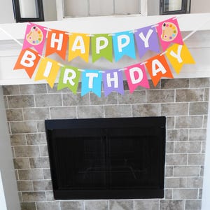 Art Party Banner: Painting Birthday Supplies – Custom Kids Art Theme Decorations image 3