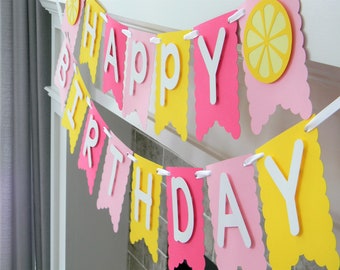 Pink Lemonade Party Banner: Custom Birthday Decor