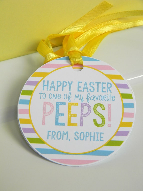 Easter Treat Tags, Easter Favor Tags, Happy Easter Tags, Easter Treats for Kids