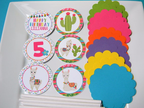 Llama DIY Cupcake Topper Kit, Llama Cupcakes, DIY Party Decor