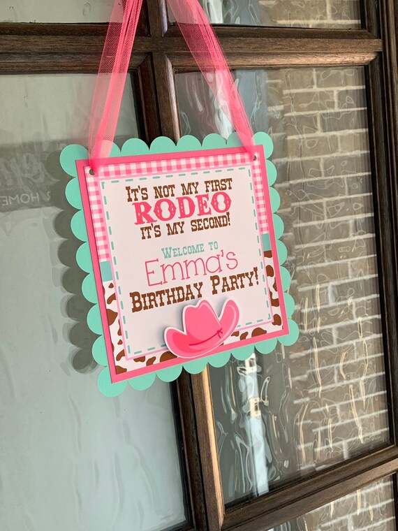 Rodeo Welcome Sign, Cowgirl Party Decor, Rodeo Door Sign, Cowgirl Birthday Sign