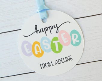 Personalized Easter Egg Treat Tags, Classroom Favor Tags