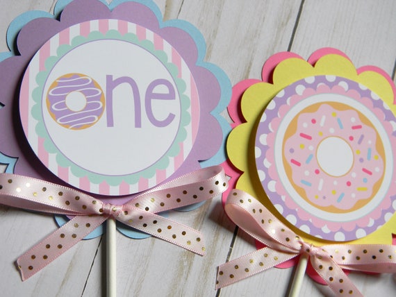 Donut Centerpieces, Donut Centerpiece Sticks, Donut Party Decor, Custom Centerpieces