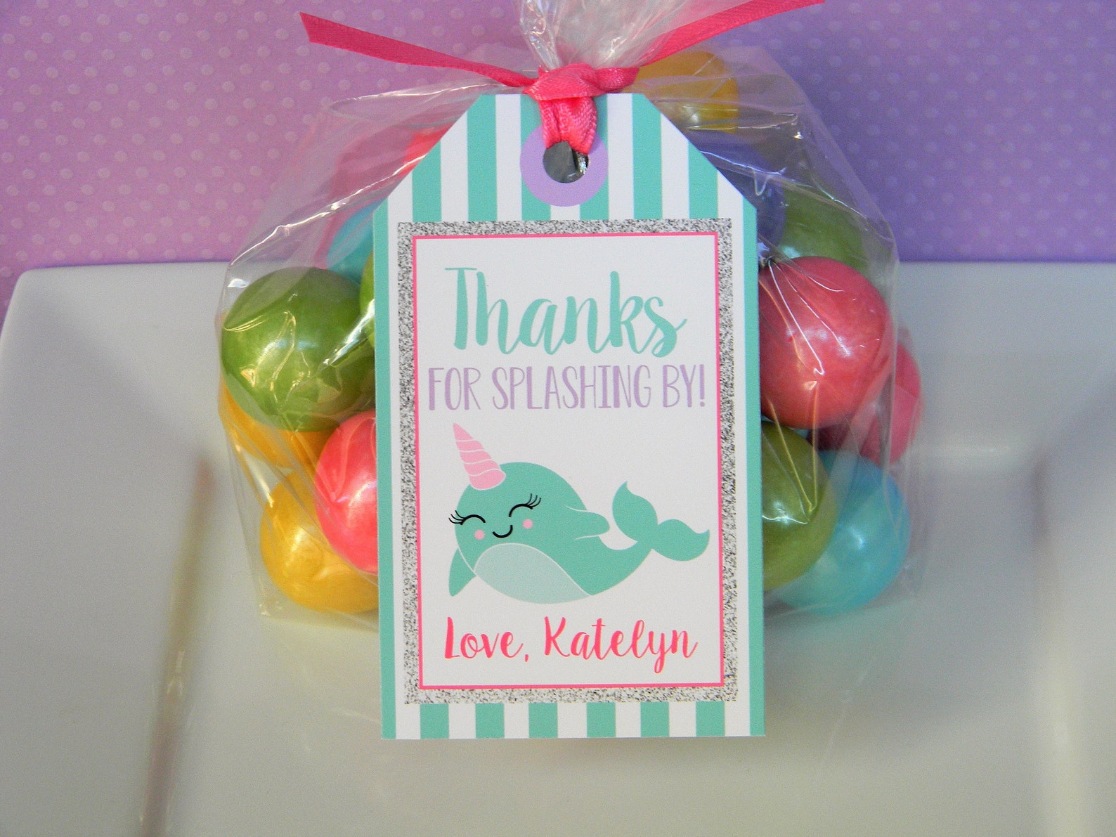 Narwhal Favor Tags Narwhal Thank You Tags Narwhal Birthday - Etsy