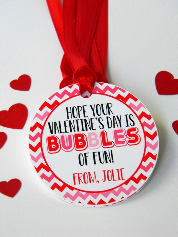 Bubbles of Fun Valentines Day Treat Tags, Classroom Valentines, Valentines for Kids, Valentines Day Cards, Non-Candy Valentines