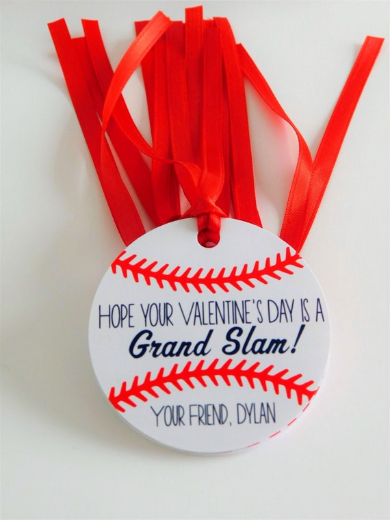 Baseball Valentines Day Treat Tags, Classroom Valentines, Valentines for Kids, Valentines Day Cards