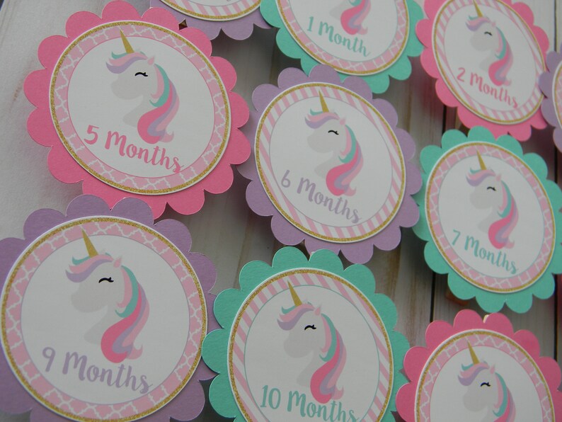 Unicorn Photo Banner, 1st Birthday, Newborn to 12 Months Banner image 5